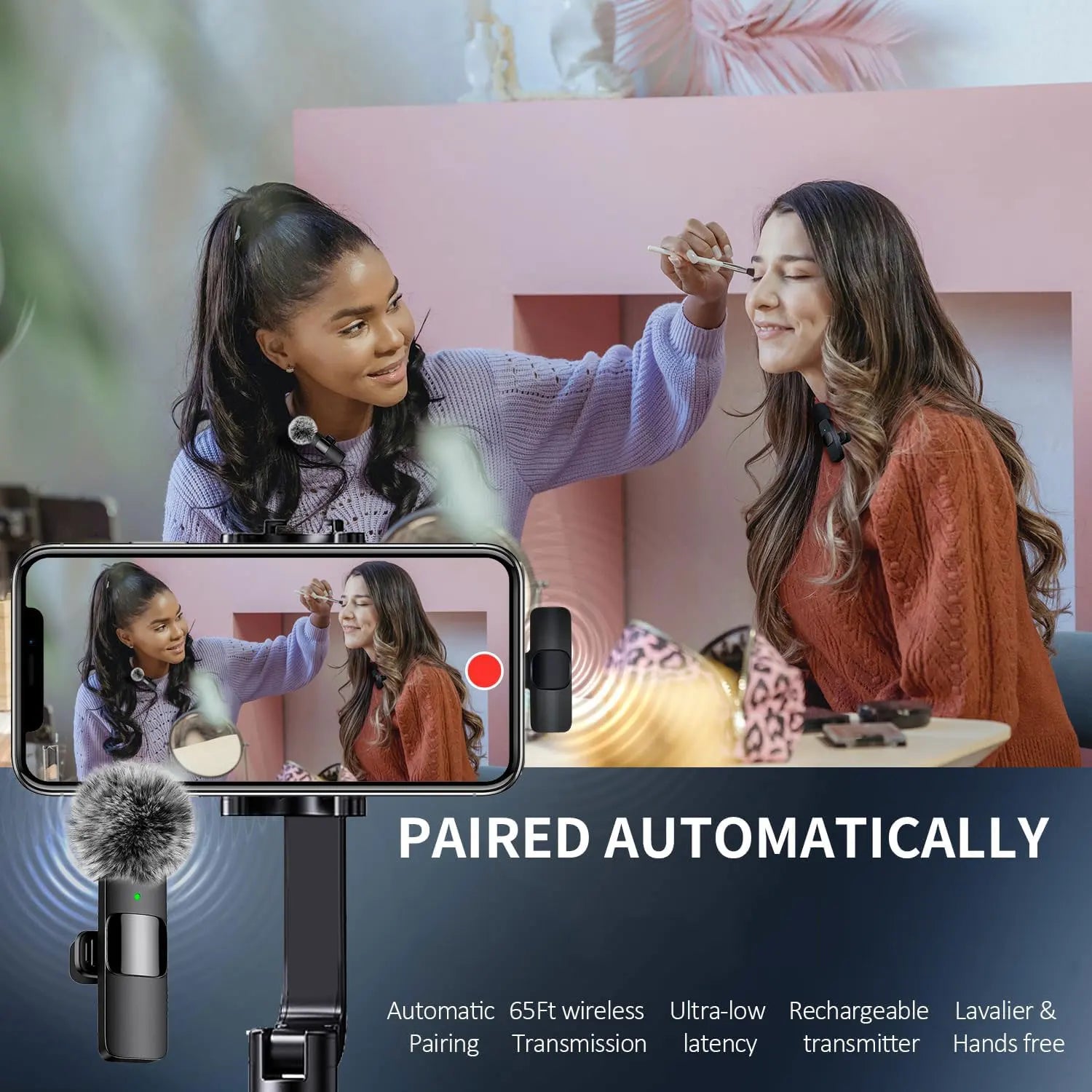 Pocket Wireless Clip On Lavalier Mic